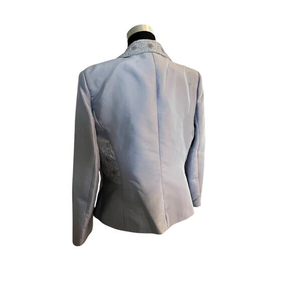 NWT Chancelle Women's Gray Beaded 2pc Blazer and Top Set Size 12 - Picture 2 of 16